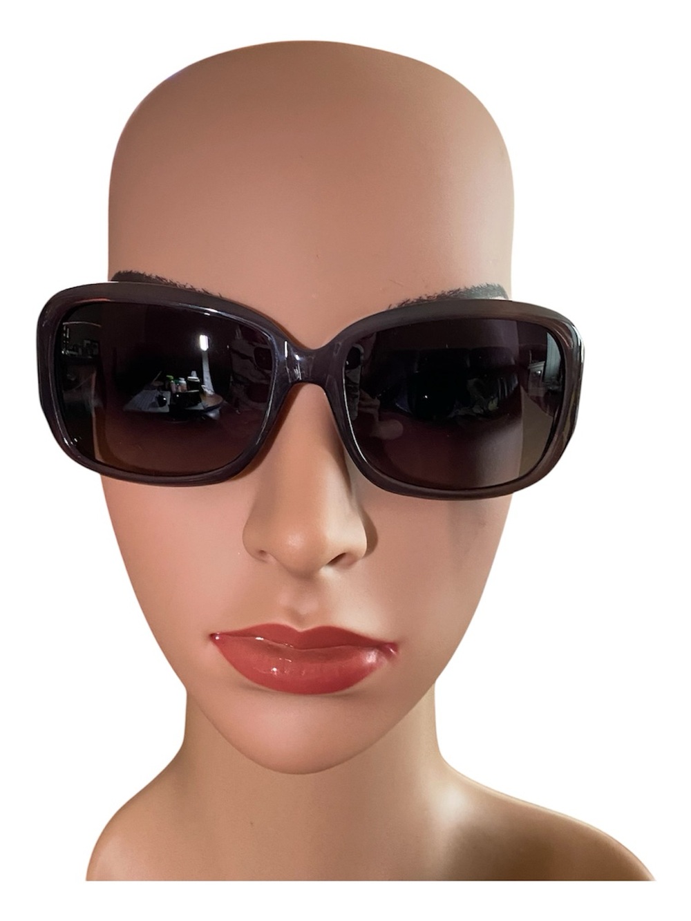 Fossil Brown Sunglasses Women’s Rectangle Taupe Light Brown Incudes Case